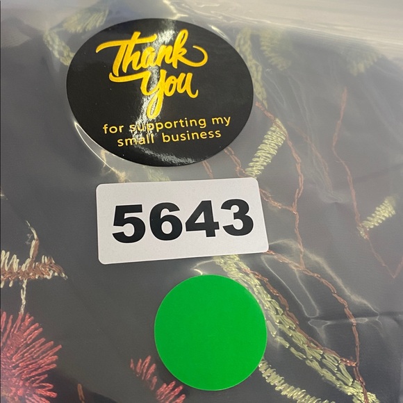 Black Floral Embroidered Romantic Sheer Whimsigoth Long Sleeve Dress Size M - Picture 12 of 12